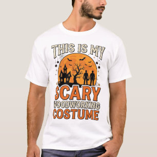 Camiseta Traje Assustador de Marcenaria Halloween Design Vi