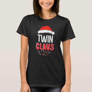 Camiseta Traje Combinado Gêmeo Papai Noel Natal Prêmio