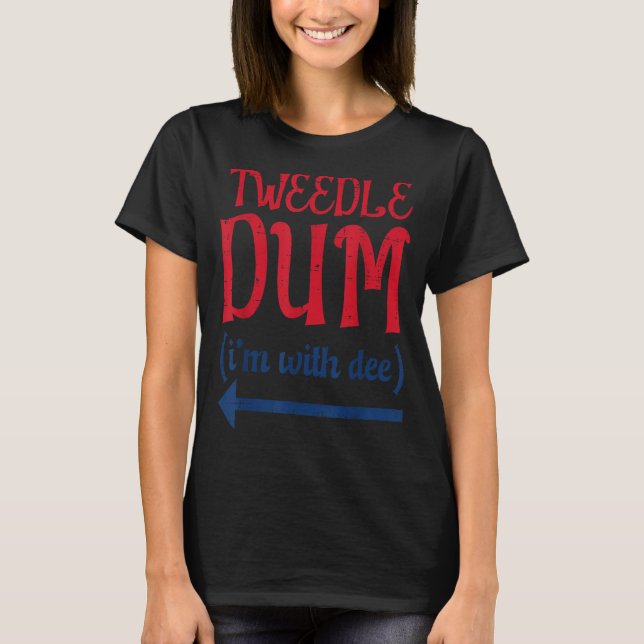 Camiseta Traje Combinado Tle Dum Com Dee No Halloween Para  (Frente)