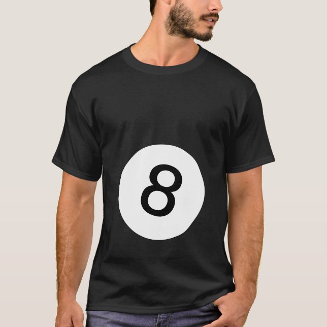 Camiseta Traje da piscina de 8 bilhar da bola (Frente)