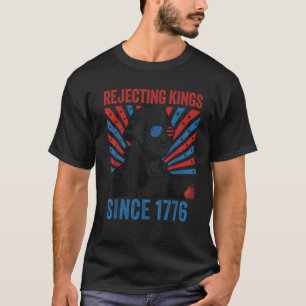 Camiseta Traje de 4 de Julho dos EUA Rejeitando Reis Desde