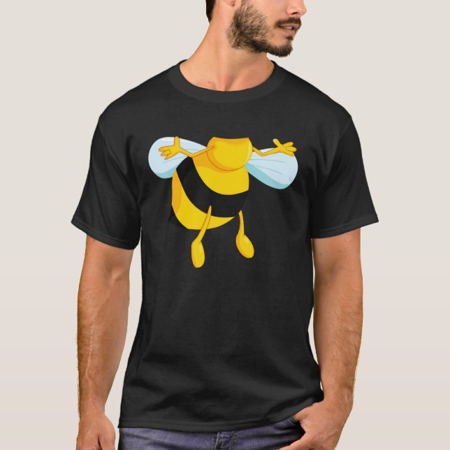 Camiseta Traje de Abelha Combinando Abelha de Halloween (Frente)