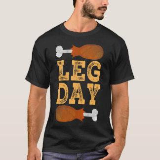 Camiseta Traje de Ação de Graças para Dia de Perna Academia