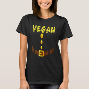 Camiseta Traje de Anão de Halloween Vegano Engraçado para F