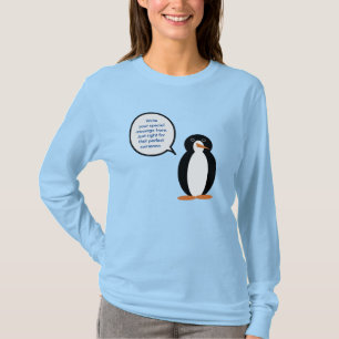 Camiseta Traje de Aniversário Ms. Penguin Personalizado