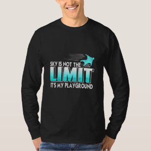 Camiseta Traje de Asa Asa Delta Voando O Céu Não É Th