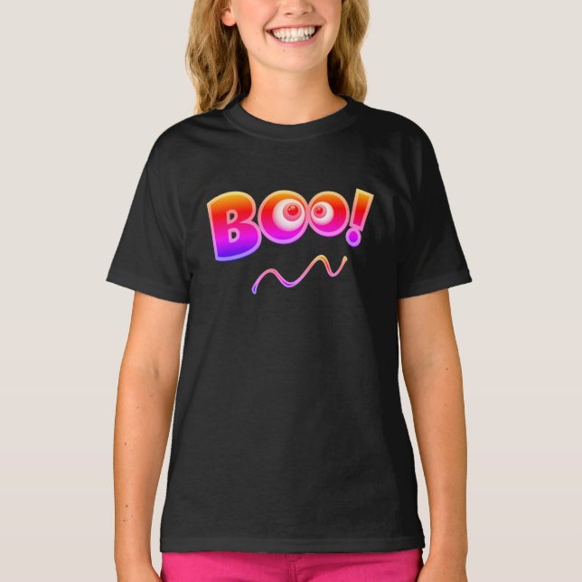 Camiseta Traje de Boo para Feliz Halloween para T-Shirt (Frente)