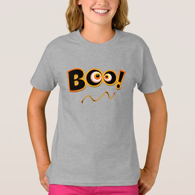 Camiseta Traje de Boo para Feliz Halloween para T-Shirt (Frente)