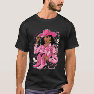 Camiseta Traje de Botas de Cowgirl da História Negra Melani