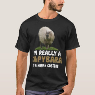 Camiseta Traje De Capivara Meninas Meninos Mulheres Roedor