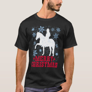 Camiseta Traje de Cavalo de Natal para Mulheres e Meninas C