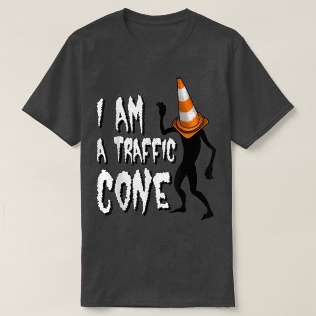Camiseta Traje De Cone Eu Sou Um Cone De Trânsito  (Frente do Design)