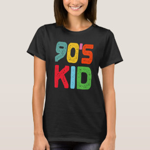 Camiseta Traje de Criança dos Anos 90 Festa Retro Vintage
