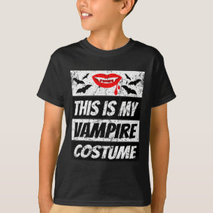 Camiseta Traje de Dia das Bruxas Fácil de Halloween Retro V