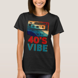 Camiseta Traje de Figurino Estético Retroativo 40s