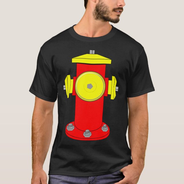 Camiseta Traje de Fogo Fácil Fácil Figurinos Simples Presen (Frente)