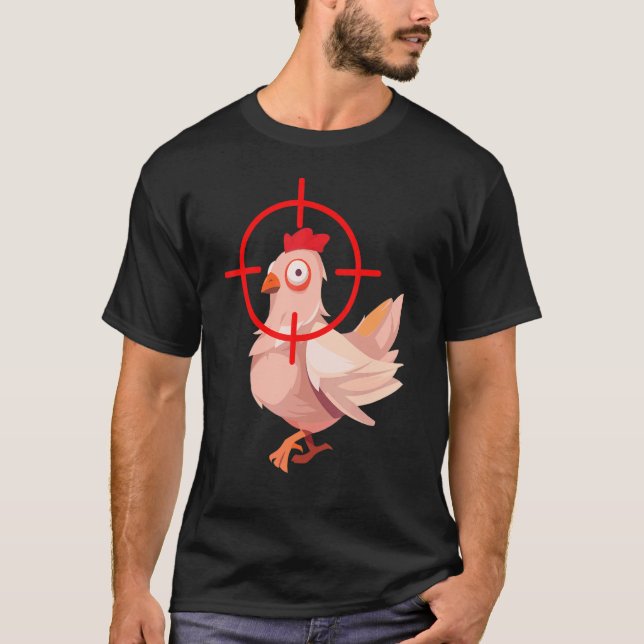 Camiseta Traje de frango com escopo (Frente)