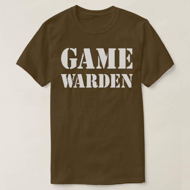 Camiseta Traje de Halloween de Game Warden - 1 (Frente do Design)
