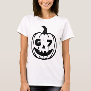 Camiseta Traje de Halloween Six Seven para Alunos Professor