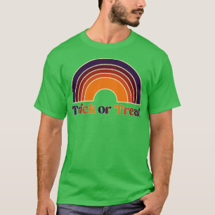 Camiseta Traje de Halloween Vintage Retro para Doce ou Trav