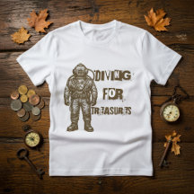 Camiseta Traje de Mergulhador Vintage Retro