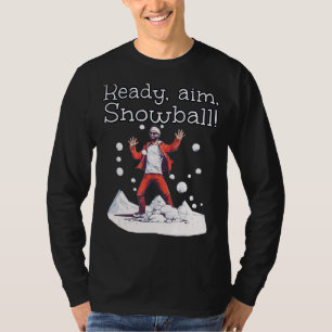 Camiseta Traje de Neve pronto para mira com bolas de Neve