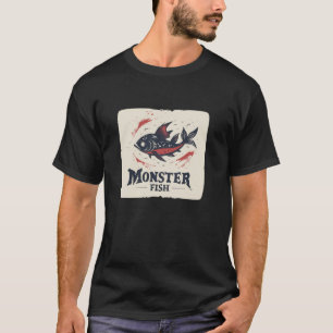 Camiseta Traje de Peixe Monstro Pequeno