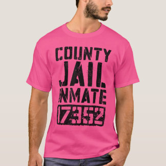 Camiseta Traje de Presidiário de Presídio do Condado para H