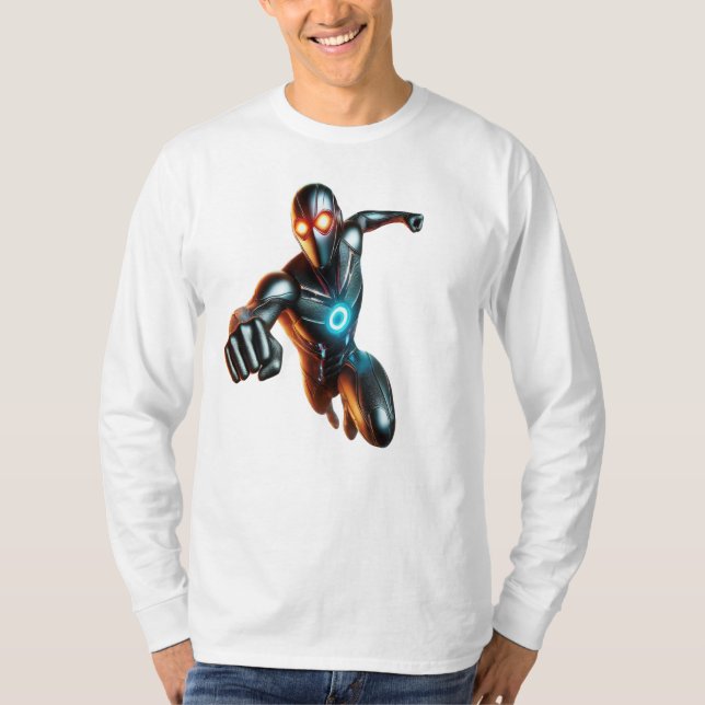 Camiseta Traje de Reator Arc Homem de Ferro - Super Herói M (Frente)