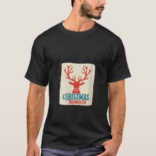 Camiseta Traje de Rena de Natal Engraçado para Mulheres