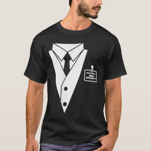 Camiseta Traje de Tuxedo para Portador de Aliança para Cria