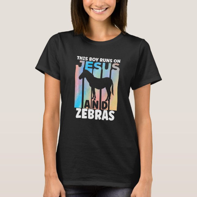 Camiseta Traje de Zebra para Amantes de Zebra para Rapazes  (Frente)