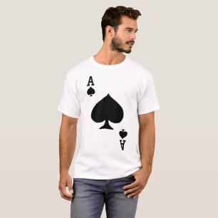 Camiseta Traje do Dia das Bruxas do cartão de jogo do ás 