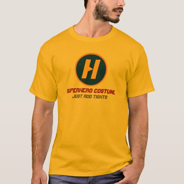 Camiseta Traje do super-herói - com monograma feito sob (Frente)