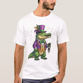 Camiseta Traje e Gravata de Jacaré no Carnaval de Mardi Gra