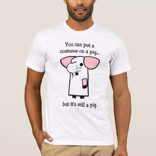Camiseta Traje em um t-shirt do porco