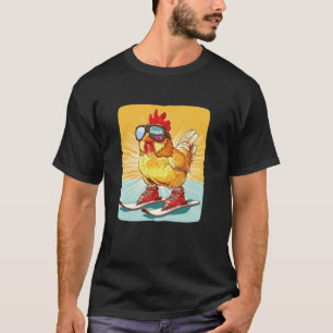 Camiseta Traje engraçado de esporte de inverno para frango 
