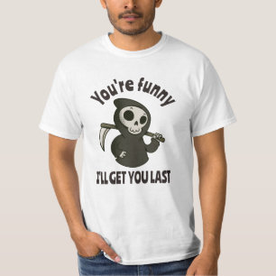 Camiseta Traje engraçado de Halloween do Ceifador Esqueleto