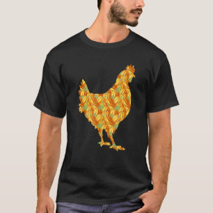 Camiseta Traje Fácil de Galinha para Halloween Galinha Ave