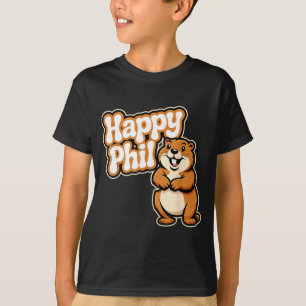 Camiseta Traje Fofo do Dia da Marmota do Punxy Phils 2 de F