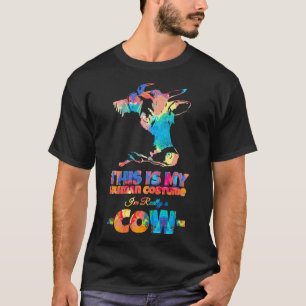Camiseta Traje Humano de Vaca Pintura de Vacas Fofo Animais