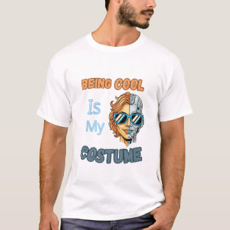 Camiseta Traje Legal de Ciborgue Arte Retro de Halloween
