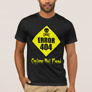 Camiseta Traje o Dia das Bruxas não encontrado do erro 404