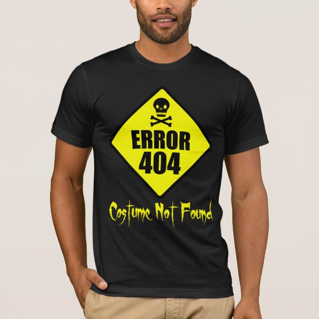 Camiseta Traje o Dia das Bruxas não encontrado do erro 404 (Frente)
