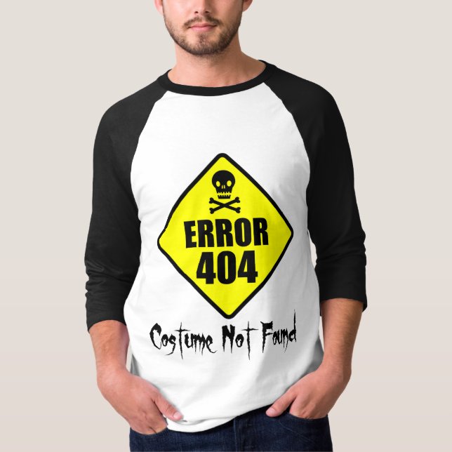 Camiseta Traje o Dia das Bruxas não encontrado do erro 404 (Frente)