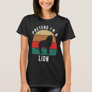 Camiseta Traje Simples de Halloween para Amante de Leão Fin
