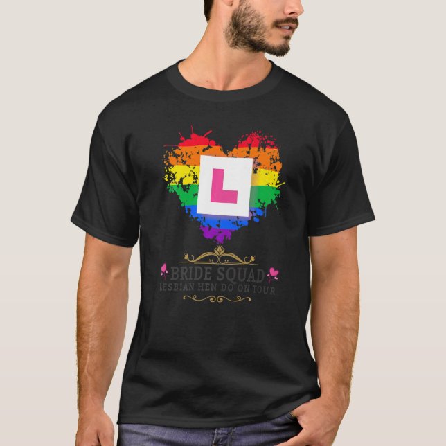 Camiseta Trajes de Despedida de Solteira Lésbica para Mulhe (Frente)