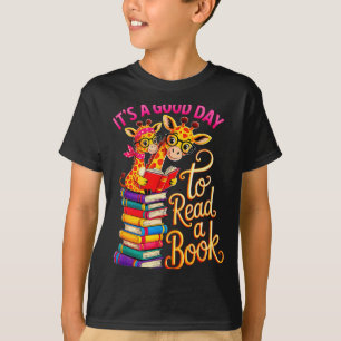 Camiseta Trajes do dia do livro girafa engraçada homens mul