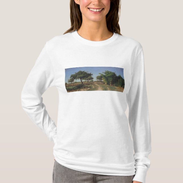 Camiseta Trajeto através das árvores de maçãs (Frente)