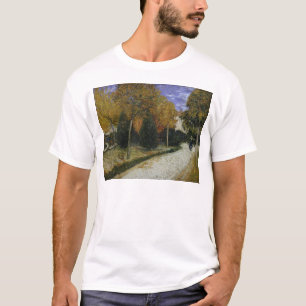 Camiseta Trajeto de Vincent van Gogh   no parque em Arles,